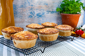 Wholesale pies, pasties and sausage rolls by The Real Pie Company